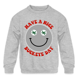 Have a Nice Buckeye Day Kids' Crewneck Sweatshirt - heather gray