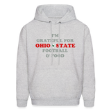 I'm Grateful for Ohio State Football & Food Men's Hoodie - ash 