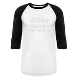 Vegas Against the World Baseball T-Shirt - white/black