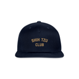 Shih Tzu Club Snapback Baseball Cap - navy