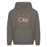 State of Ohio Script Men's Hoodie - asphalt gray