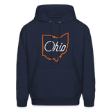 State of Ohio Script Men's Hoodie - navy