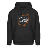 State of Ohio Script Men's Hoodie - charcoal grey