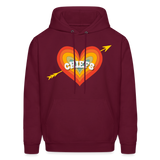 Chiefs Heart and Arrow Men's Hoodie - burgundy