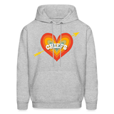 Chiefs Heart and Arrow Men's Hoodie - heather gray