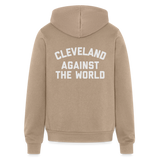 Cleveland Against the World Bella + Canvas Unisex Full Zip Hoodie - tan