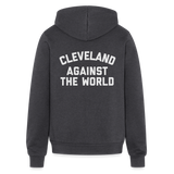 Cleveland Against the World Bella + Canvas Unisex Full Zip Hoodie - charcoal grey