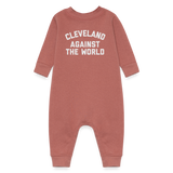 Cleveland Against the World Baby Fleece One Piece - mauve