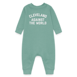 Cleveland Against the World Baby Fleece One Piece - saltwater