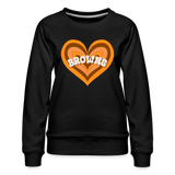 Browns Heart Women’s Premium Sweatshirt - black