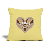 Vegas Golden Knights Throw Pillow Cover 18” x 18” - washed yellow