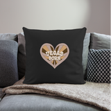 Vegas Born Throw Pillow Cover 18” x 18” - black