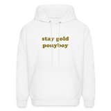 Stay Gold Ponyboy Men's Hoodie - white