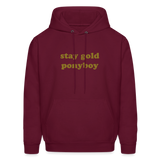 Stay Gold Ponyboy Men's Hoodie - burgundy