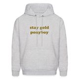 Stay Gold Ponyboy Men's Hoodie - ash 