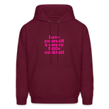 Have Yourself a Merry Little Cocktail Men's Hoodie - burgundy