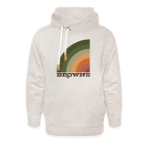 Browns Rainbow Shawl Collar Hoodie - heather oatmeal