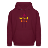 Oh What Fun Men's Hoodie - burgundy