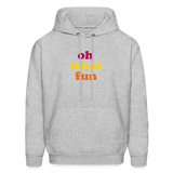 Oh What Fun Men's Hoodie - heather gray