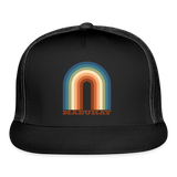 Mabuhay Rainbow Trucker Cap - black/black