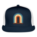 Mabuhay Rainbow Trucker Cap - navy/white