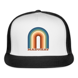 Mabuhay Rainbow Trucker Cap - white/black