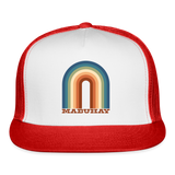 Mabuhay Rainbow Trucker Cap - white/red