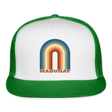 Mabuhay Rainbow Trucker Cap - white/kelly green