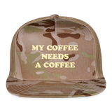 My Coffee Needs A Coffee Trucker Cap - MultiCam\tan