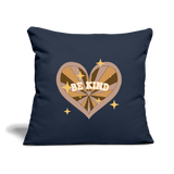 Be Kind Throw Pillow Cover 18” x 18” - navy