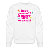 Have Yourself a Merry Little Cocktail Crewneck Sweatshirt - white