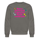 Have Yourself a Merry Little Cocktail Crewneck Sweatshirt - asphalt gray