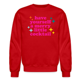 Have Yourself a Merry Little Cocktail Crewneck Sweatshirt - red