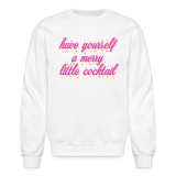 Have Yourself a Merry Little Cocktail Crewneck Sweatshirt - white