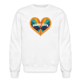 Mahal Kita Rainbow Heart Crewneck Sweatshirt - white