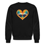 Mahal Kita Rainbow Heart Crewneck Sweatshirt - black