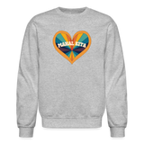 Mahal Kita Rainbow Heart Crewneck Sweatshirt - heather gray