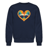 Mahal Kita Rainbow Heart Crewneck Sweatshirt - navy