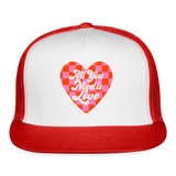 All You Need is Love Trucker Cap - white/red