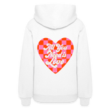 All You Need is Love Women's Hoodie - white