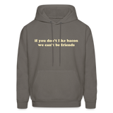 If You Don't Like Bacon We Can't Be Friends Men's Hoodie - asphalt gray