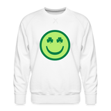 Irish Eyes Smiley Face Men’s Premium Sweatshirt - white