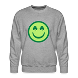 Irish Eyes Smiley Face Men’s Premium Sweatshirt - heather grey