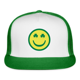 Irish Eyes Trucker Hat Trucker Cap - white/kelly green