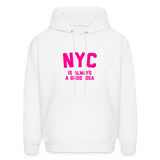 NYC Is Always A Good Idea Men's Hoodie - white