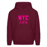 NYC Is Always A Good Idea Men's Hoodie - burgundy