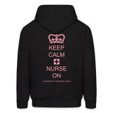 Keep Calm + Nurse On Men's Hoodie - black