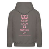 Keep Calm + Nurse On Men's Hoodie - asphalt gray