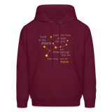 Yellow Coldplay Men's Hoodie - burgundy