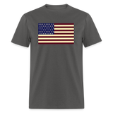 USA Flag Unisex Classic T-Shirt - charcoal